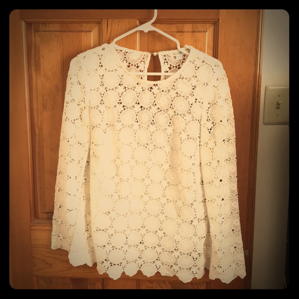 Boden crochet top with tank underneath size 6